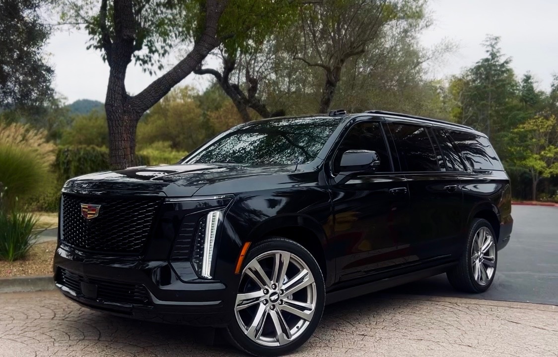Black Cadillac Escalade prepared for executive charter